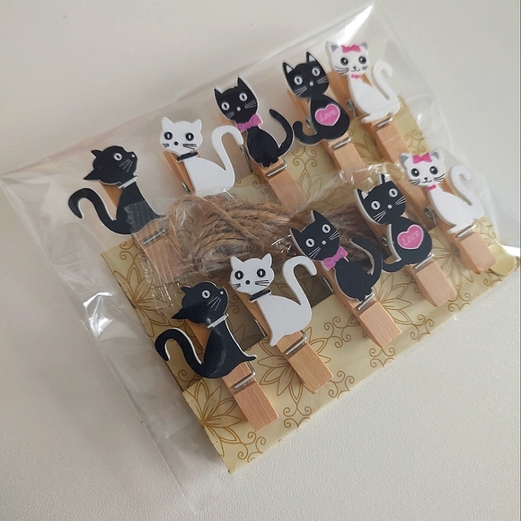 10 kawaii cat memo pegs - Picture 2 of 3